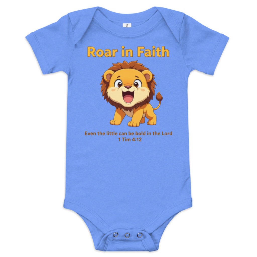 Baby short sleeve one piece Roar in Faith
